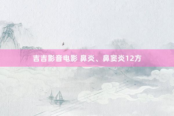 吉吉影音电影 鼻炎、鼻窦炎12方
