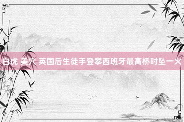白虎 美穴 英国后生徒手登攀西班牙最高桥时坠一火