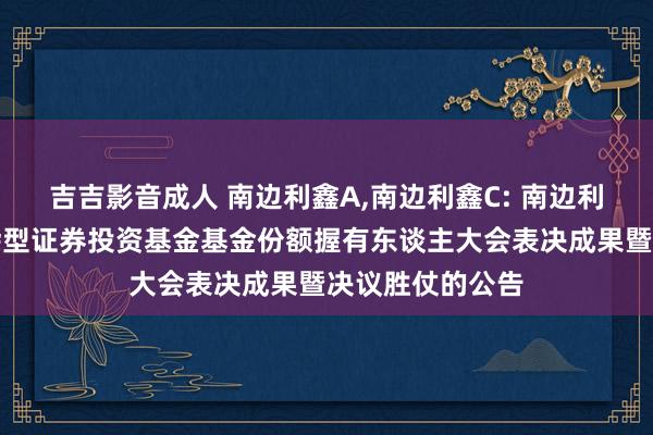 吉吉影音成人 南边利鑫A,南边利鑫C: 南边利鑫生动设立夹杂型证券投资基金基金份额握有东谈主大会表决成果暨决议胜仗的公告