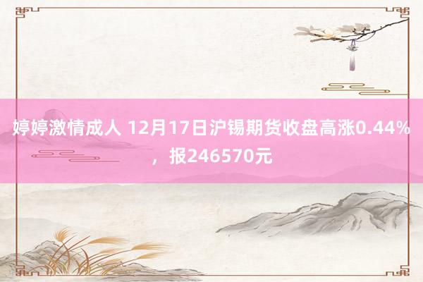 婷婷激情成人 12月17日沪锡期货收盘高涨0.44%，报246570元