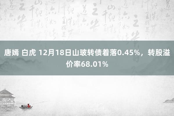 唐嫣 白虎 12月18日山玻转债着落0.45%，转股溢价率68.01%