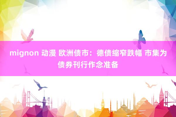 mignon 动漫 欧洲债市：德债缩窄跌幅 市集为债券刊行作念准备