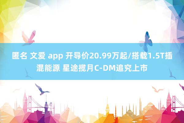 匿名 文爱 app 开导价20.99万起/搭载1.5T插混能源 星途揽月C-DM追究上市
