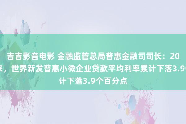 吉吉影音电影 金融监管总局普惠金融司司长：2018年以来，世界新发普惠小微企业贷款平均利率累计下落3.9个百分点