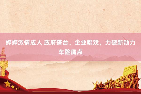 婷婷激情成人 政府搭台、企业唱戏，力破新动力车险痛点