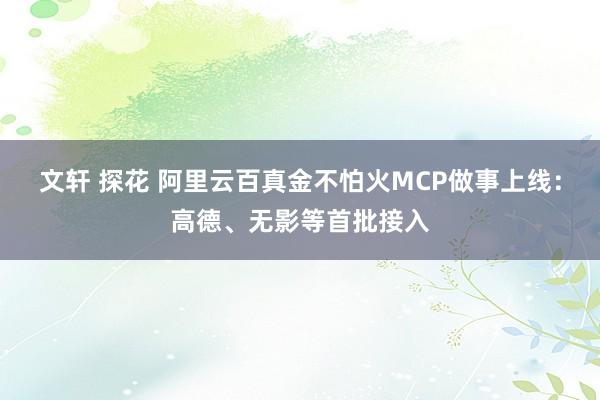文轩 探花 阿里云百真金不怕火MCP做事上线：高德、无影等首批接入