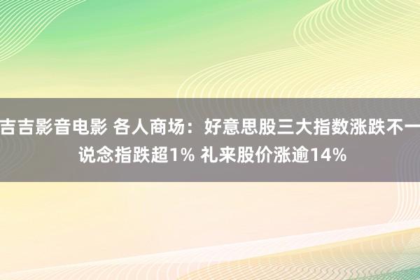 吉吉影音电影 各人商场：好意思股三大指数涨跌不一 说念指跌超1% 礼来股价涨逾14%