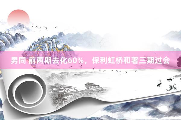男同 前两期去化60%，保利虹桥和著三期过会